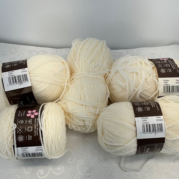 Stylecraft Special Double Knit Yarn Bundle 100% Acrylic 5x100g Balls Cream - Picture 2 of 3